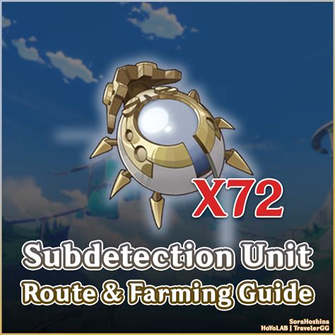 Using the <b>farming</b> routes shown in the image, you can collect around 10 <b>Subdetection</b> Units. . Subdetection unit farming route
